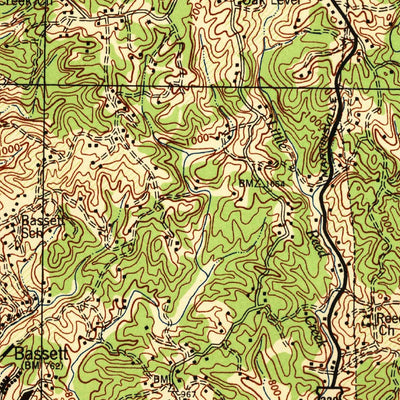 United States Geological Survey Rocky Mount, VA (1944, 62500-Scale) digital map