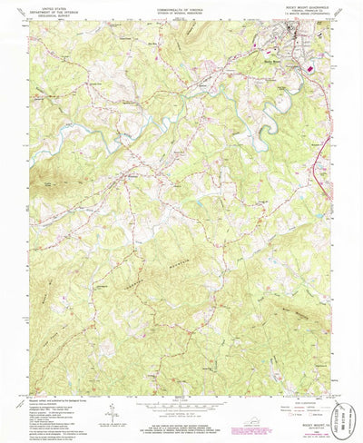 United States Geological Survey Rocky Mount, VA (1965, 24000-Scale) digital map