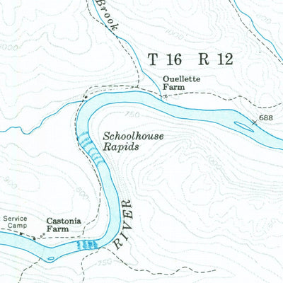 United States Geological Survey Rocky Mountain, ME (1955, 62500-Scale) digital map