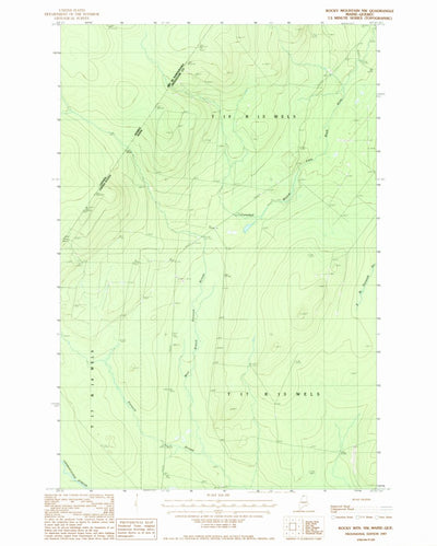 United States Geological Survey Rocky Mountain NW, ME (1987, 24000-Scale) digital map