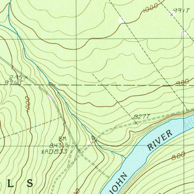 United States Geological Survey Rocky Mountain SW, ME (1987, 24000-Scale) digital map