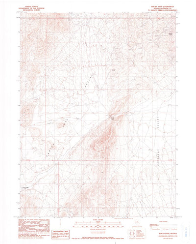 United States Geological Survey Rocky Pass, NV (1990, 24000-Scale) digital map