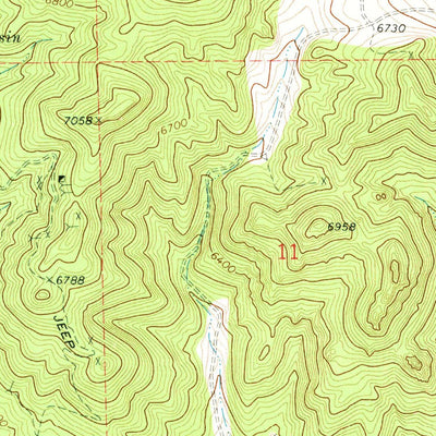 United States Geological Survey Rocky Pass Peak, UT (1971, 24000-Scale) digital map