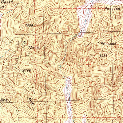 United States Geological Survey Rocky Pass Peak, UT (1991, 24000-Scale) digital map