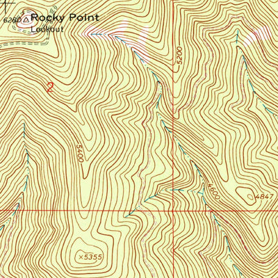 United States Geological Survey Rocky Point, ID (1964, 24000-Scale) digital map