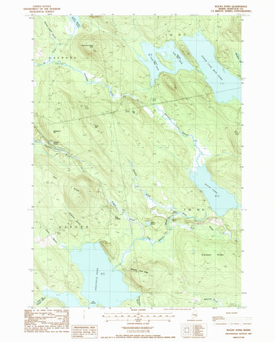 United States Geological Survey Rocky Pond, ME (1987, 24000-Scale) digital map