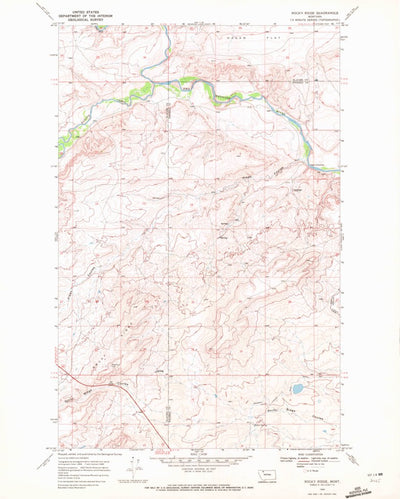 United States Geological Survey Rocky Ridge, MT (1968, 24000-Scale) digital map