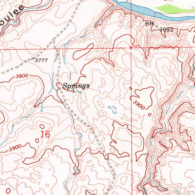 United States Geological Survey Rocky Ridge, MT (1968, 24000-Scale) digital map