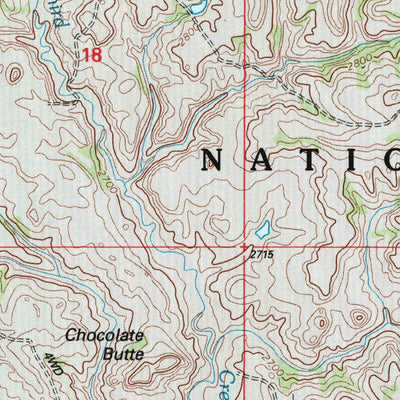 United States Geological Survey Rocky Ridge North, ND (1997, 24000-Scale) digital map