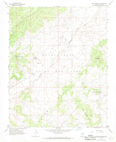 United States Geological Survey Rocky Ridge SE, AZ (1967, 24000-Scale) digital map