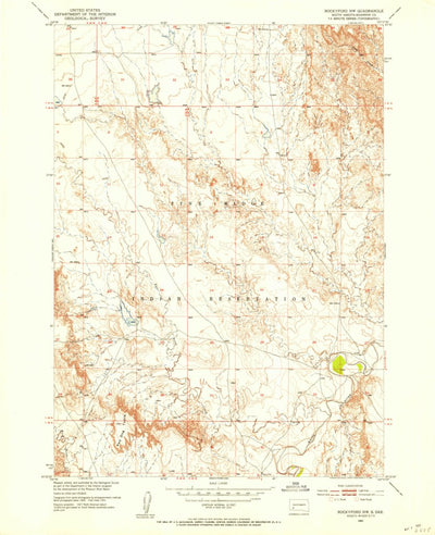United States Geological Survey Rockyford NW, SD (1951, 24000-Scale) digital map