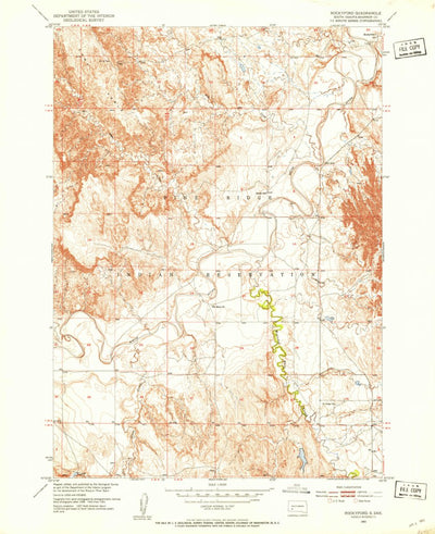 United States Geological Survey Rockyford, SD (1951, 24000-Scale) digital map