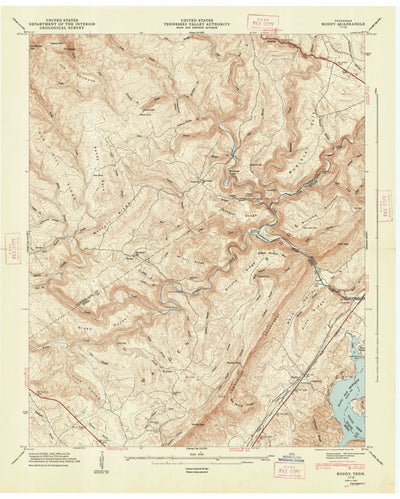 United States Geological Survey Roddy, TN (1947, 24000-Scale) digital map