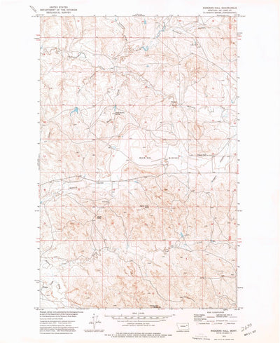 United States Geological Survey Rodgers Hall, MT (1973, 24000-Scale) digital map