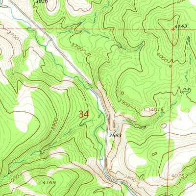 United States Geological Survey Rodman Rim, OR (1967, 24000-Scale) digital map