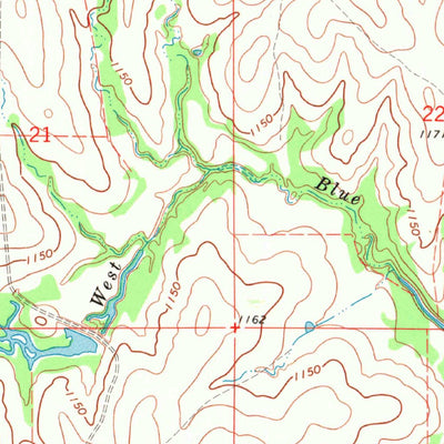 United States Geological Survey Roff South, OK (1967, 24000-Scale) digital map