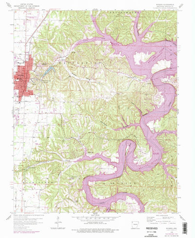 United States Geological Survey Rogers, AR (1958, 24000-Scale) digital map