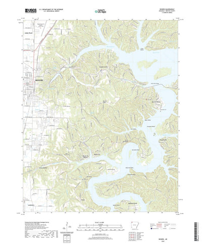 United States Geological Survey Rogers, AR (2020, 24000-Scale) digital map