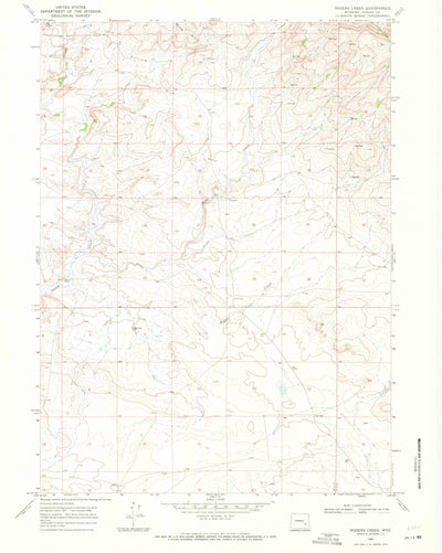 United States Geological Survey Rogers Creek, WY (1968, 24000-Scale) digital map
