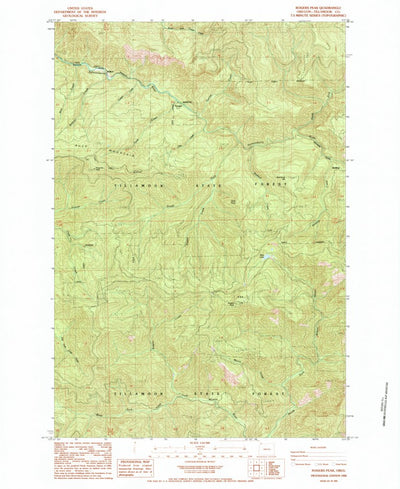 United States Geological Survey Rogers Peak, OR (1984, 24000-Scale) digital map