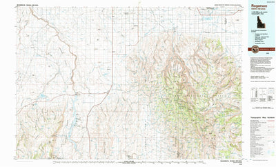 United States Geological Survey Rogerson, ID-NV (1992, 100000-Scale) digital map
