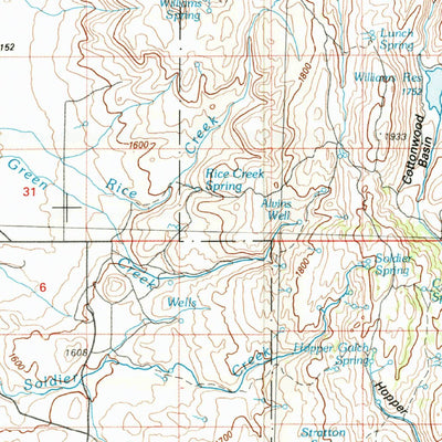 United States Geological Survey Rogerson, ID-NV (1992, 100000-Scale) digital map