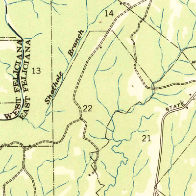 United States Geological Survey Rogillioville, LA-MS (1945, 31680-Scale) digital map