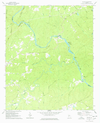 United States Geological Survey Roland, GA (1971, 24000-Scale) digital map