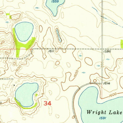 United States Geological Survey Rolette SW, ND (1955, 24000-Scale) digital map