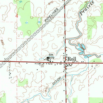 United States Geological Survey Roll, IN (1962, 24000-Scale) digital map
