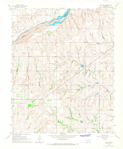 United States Geological Survey Roll SE, OK (1966, 24000-Scale) digital map