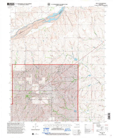 United States Geological Survey Roll SE, OK (1998, 24000-Scale) digital map