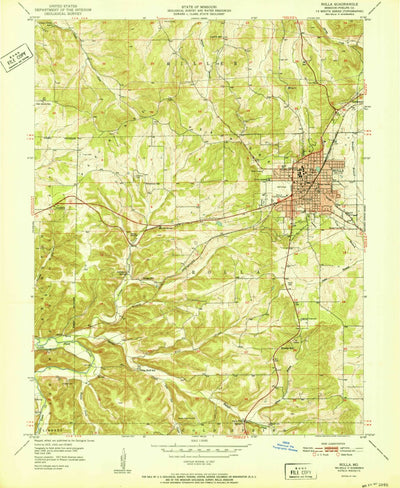 United States Geological Survey Rolla, MO (1951, 24000-Scale) digital map