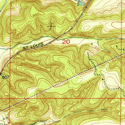 United States Geological Survey Rolla, MO (1951, 24000-Scale) digital map