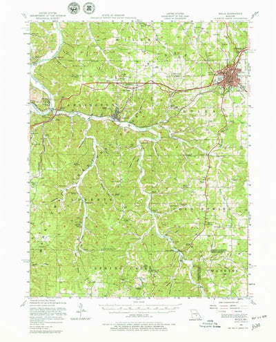 United States Geological Survey Rolla, MO (1951, 62500-Scale) digital map
