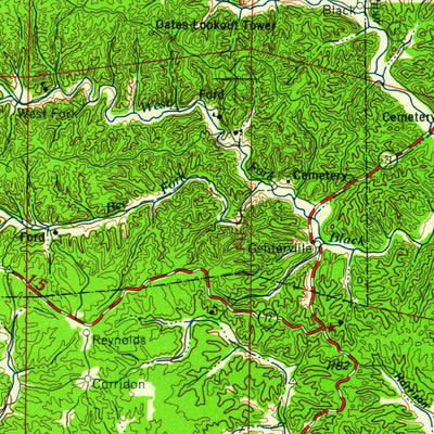 United States Geological Survey Rolla, MO-IL (1959, 250000-Scale) digital map