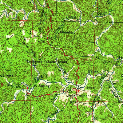 United States Geological Survey Rolla, MO-IL (1959, 250000-Scale) digital map