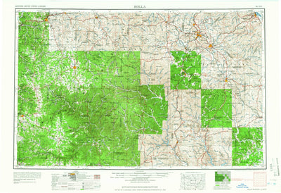 United States Geological Survey Rolla, MO-IL (1966, 250000-Scale) digital map
