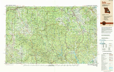 United States Geological Survey Rolla, MO-IL (1989, 250000-Scale) digital map