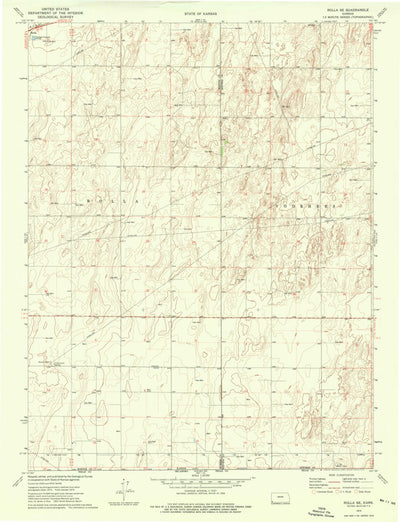 United States Geological Survey Rolla SE, KS (1974, 24000-Scale) digital map