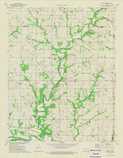 United States Geological Survey Rollin, KS (1973, 24000-Scale) digital map