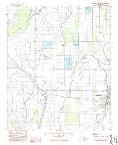 United States Geological Survey Rolling Fork West, MS (1988, 24000-Scale) digital map