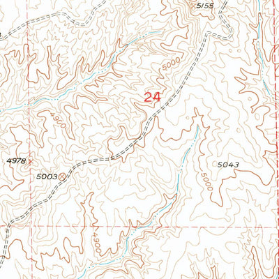 United States Geological Survey Rolling Pin Ranch, WY (1953, 24000-Scale) digital map