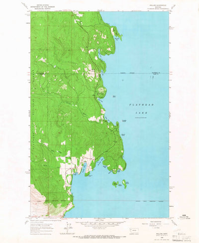 United States Geological Survey Rollins, MT (1964, 24000-Scale) digital map