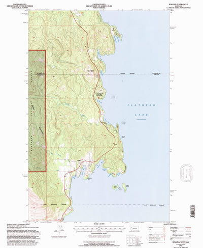 United States Geological Survey Rollins, MT (1994, 24000-Scale) digital map
