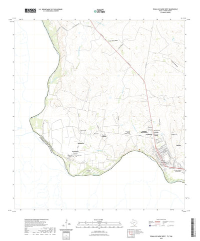 United States Geological Survey Roma-Los Saenz West, TX (2022, 24000-Scale) digital map
