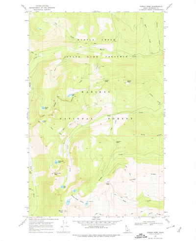 United States Geological Survey Roman Nose, ID (1967, 24000-Scale) digital map