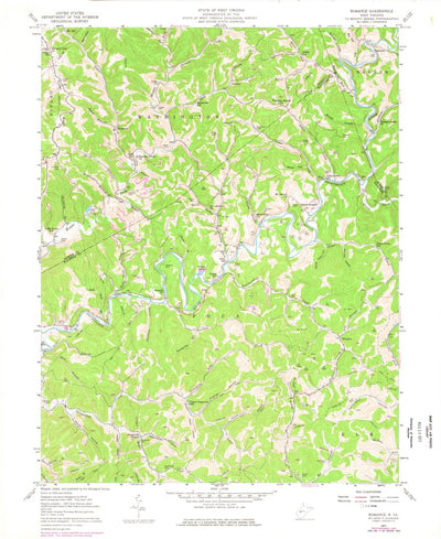 United States Geological Survey Romance, WV (1957, 24000-Scale) digital map