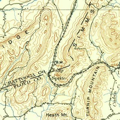 United States Geological Survey Rome, GA-AL (1898, 125000-Scale) digital map