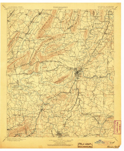 United States Geological Survey Rome, GA-AL (1904, 125000-Scale) digital map